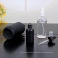 empty 250ml round matte black perfume spray glass bottle with mist fine sprayer